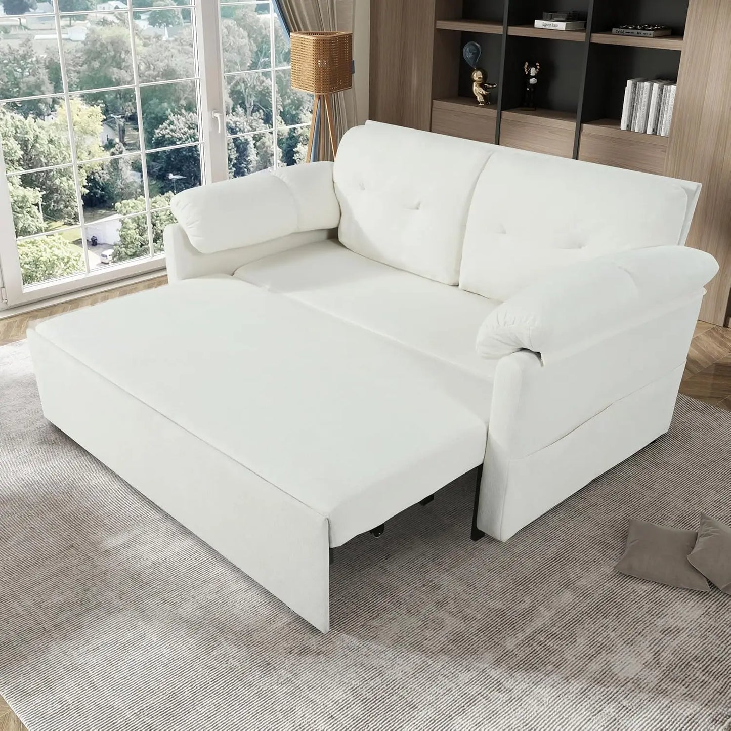 71.65" Convertible Pull-Out Sofa Bed – 3-in-1 Sleeper Couch for Small Apartment, Living Room & Bedroom – Queen-Size, Customized