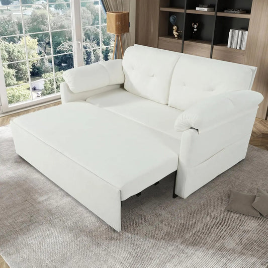 71.65" Convertible Pull-Out Sofa Bed – 3-in-1 Sleeper Couch for Small Apartment, Living Room & Bedroom – Queen-Size, Customized