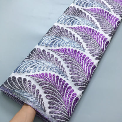 SJD LACE African Damask Lace Fabric 2025 High Quality French Gild Brocade Jacquard Lace For Women Wedding Party Dresses Sew 4012