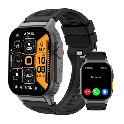 Smart Watch(Answer/Make Call), 2.01" Smartwatch for Men Women, IP67 Waterproof, 100+ Sport Modes Fitness Tracker