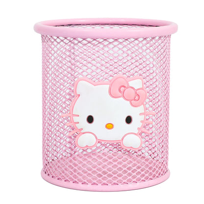 Cute Sanrio Hello Kitty Kuromi Metal Pen Holder School Supplies Cosmetics Storage Gift for Wife