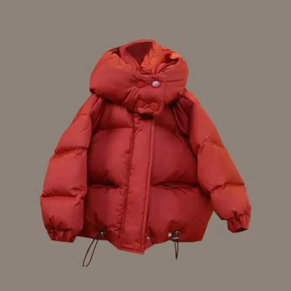 Children Korean Version Boys Girls Thickened Down Clothing Baby Warm Foreign-style Jacket Red Bread Clothing Winter