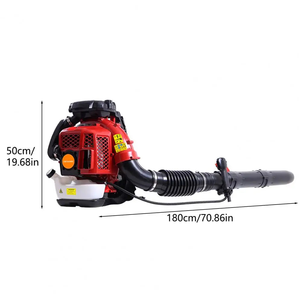 1Set 2-Stroke Engine Snow Blower 900CFM Air Volume 2.3L Tank Leaf Blower Strong Wind Force 80CC Gas Powered Backpack Snow Blower