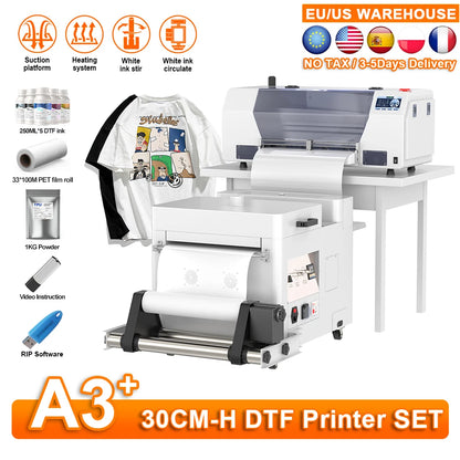 EU/US Stock A3 DTF Printer Printer Impresora XP600 DTF Printer Transfer Printer Direct to Film Printing T-Shirt Printer Machine