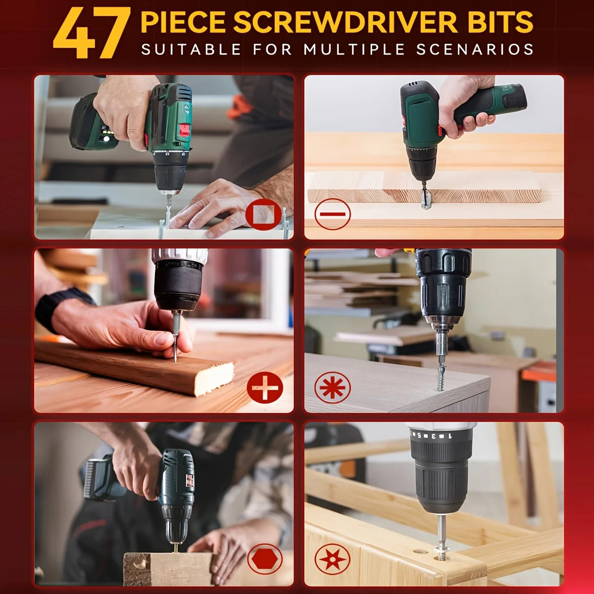 400 Pcs Drill Bit Set - Drill Bits Screwdriver Bit Set Case with Drawer,Bit Set Designed for Various Drilling&Metal Wood Masonry