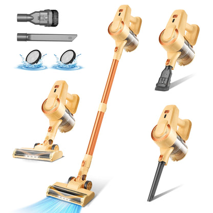 DEVOAC N300 Cordless Vacuum Cleaner 6 in 1 Powerful Ultra-Lightweight Handheld Stick Vacuum 2200mAh Battery for Carpet Hardfloor