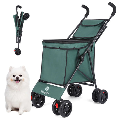 Pet Stroller M S Dog Cat Cage Jogger 4 Wheels Waterproof Puppy Travel Folding Carrier Pet Stroller