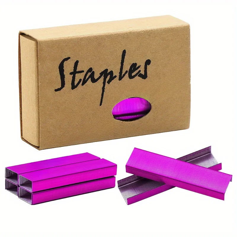 Standard Staples Full 26/6 Size 1000 Pack Color Staples - General Office Staples, Document Staples
