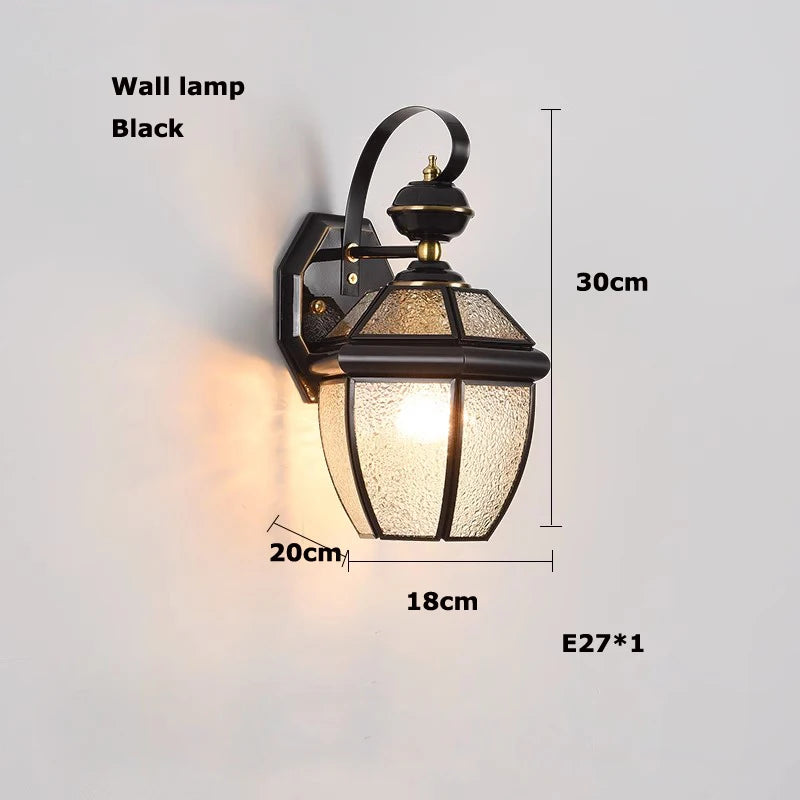 led e14 Retro American Iron Glass Vintage Bronze Black Globe Chandelier Lighting Suspension Luminaire Lampen Lustre For Foyer