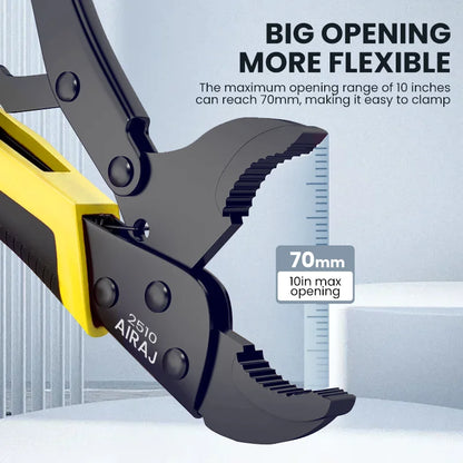 5 pcs AIRAJ Locking Pliers Set Quick Release Curved Mouth Powerful Pliers Versatile Tool For Strong Clamping/Twisting/Metal Bend