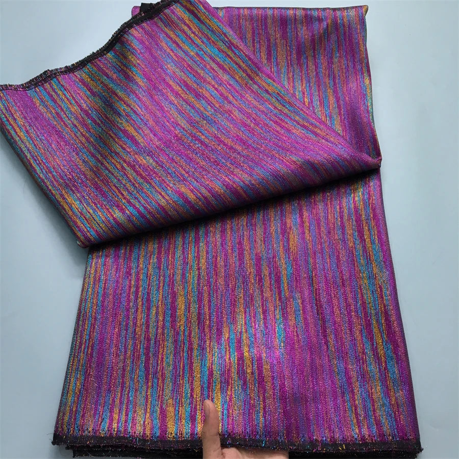 2025 Luxury High Quality Nigerian Jacquard Lace 5 Yards African Organza Brocade Lace Fabric French Tulle Lace Party Gown Dress