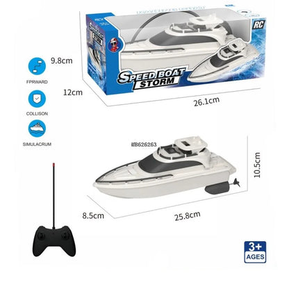 Mini RC Boat High-Speed Remote Control Boats Child Model Water Racer RC Boats Kids Boys Outdoor Pool Toys Gifts for Boy Adults