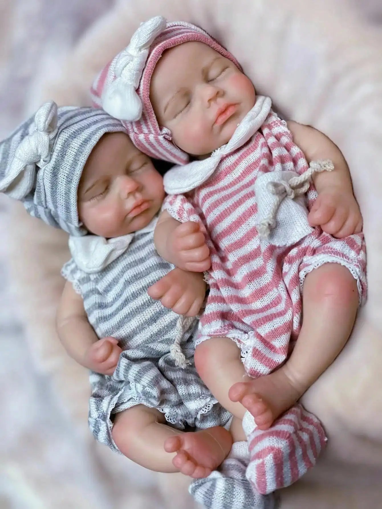 Saskia Full Body Soft Silicone 13-Inch Reborn Doll - Lovely Loulou, a Handmade Newborn Baby Doll with an Open Mouth Doll