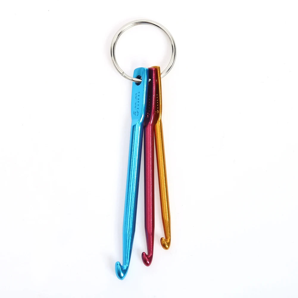 3pcs Stitching Crochet Multicolor Aluminium Sewing Needles Kit Portable DIY Craft- Knitting Kits Mini for Beginners Adults