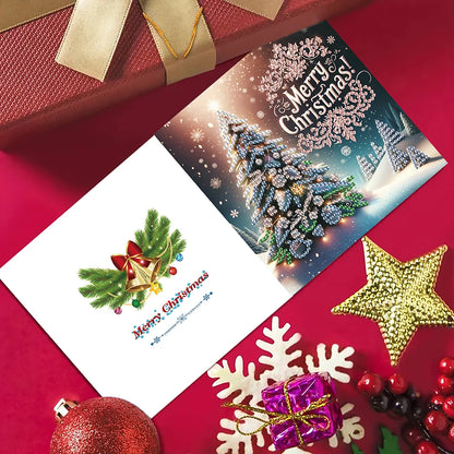 6PCS DIY Rhinestone Diamond Art Mosaic Postcards Diamond Art Handmade Cards for Xmas Birthdays Thanksgiving & Special Occasion