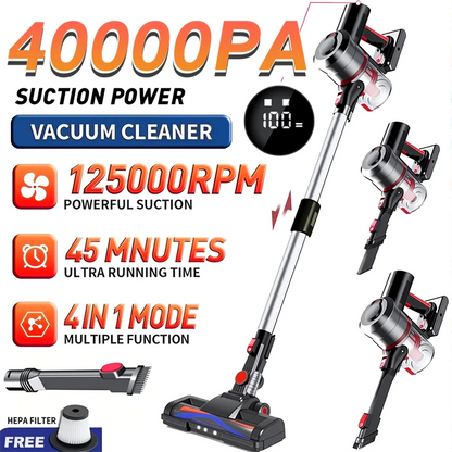 New Powerful Cordless Vacuum Cleaner Convenient Battery Charging V-shaped Anti-tangle
