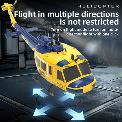 UH-1 C032 2.4G Remote Control Helicopter Six Channel Six Axis Gyroscope One Click Inverted Aerobatic Helicopter Toy Gift