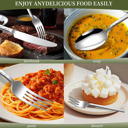 30Pcs Fashion  Cutlery Set 18/10 Stainless Steel Gift Flatware 410 Steel Knife Fork Spoon Dinnerware for 6 Drop Shipping