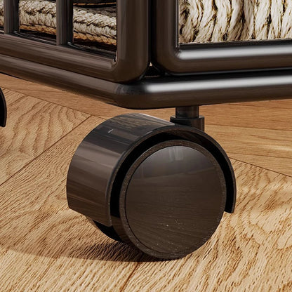 Stuffed Animal Organizer with Wheels Dirty Clothes Metal Laundry Basket Rolling Storage Bins Rack Home Large Hamper Container