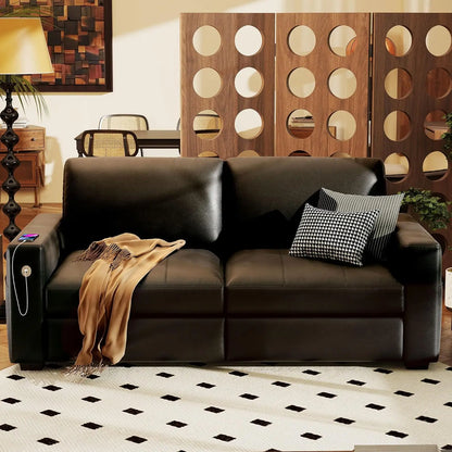 89" Sofa for Living Room, Modern Comfy Sofa with Medium Firm Seat Cushion, Removable Cover,Wide Armrest,USB/Type-C Port