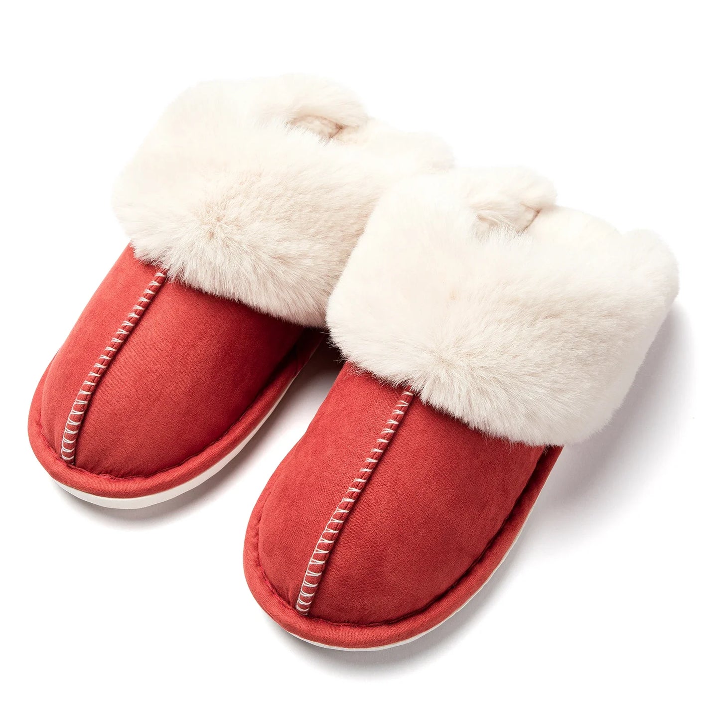 Women's Plush Warm Home Flat Shoes Soft And Comfortable Autumn Winter Cotton Shoes Indoor Plush Couple Slippers