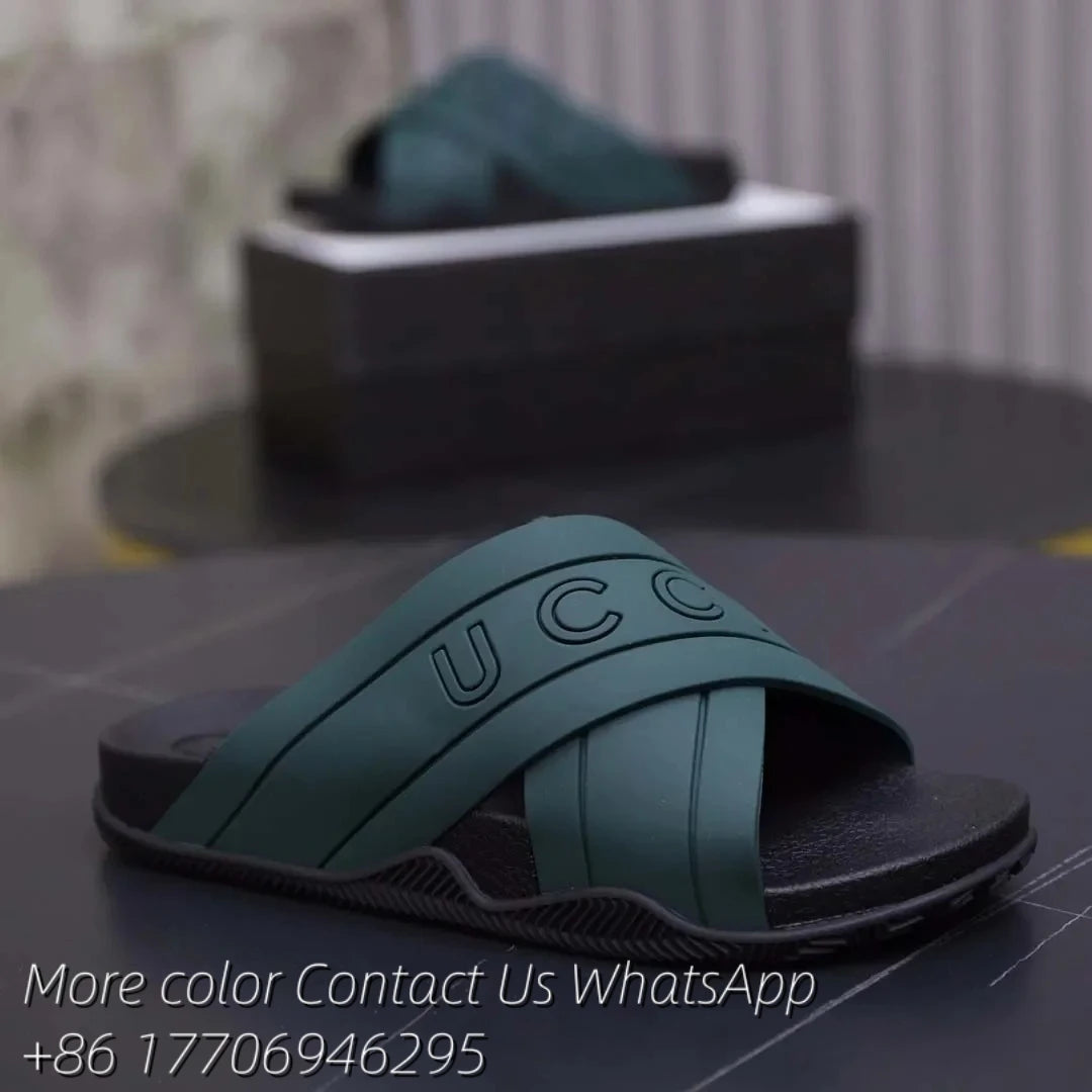 Designer Sandal Women Men Rubber Leather Slide Sandal Dress Shoe Wedges Sandal Beach Slippers Luxury Summer Platform