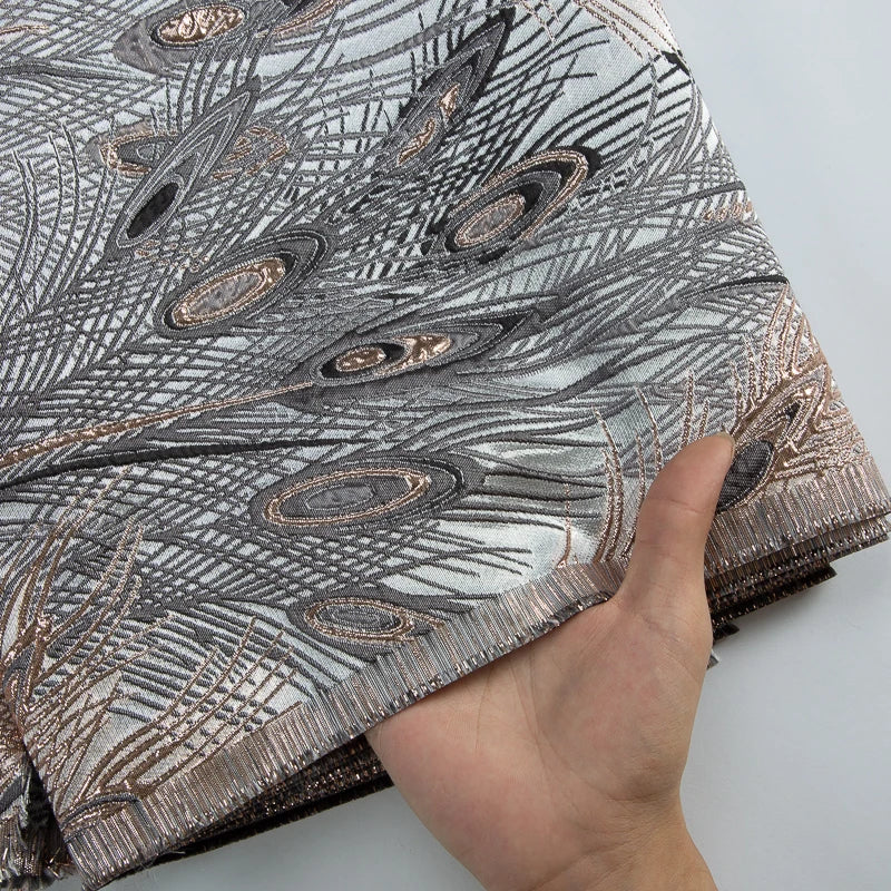 SJD LACE French Jacquard Lace Fabrics 2025 Latest African Brocade Tulle Lace Fabric for Sewing Women Wedding Party Dresses A3327