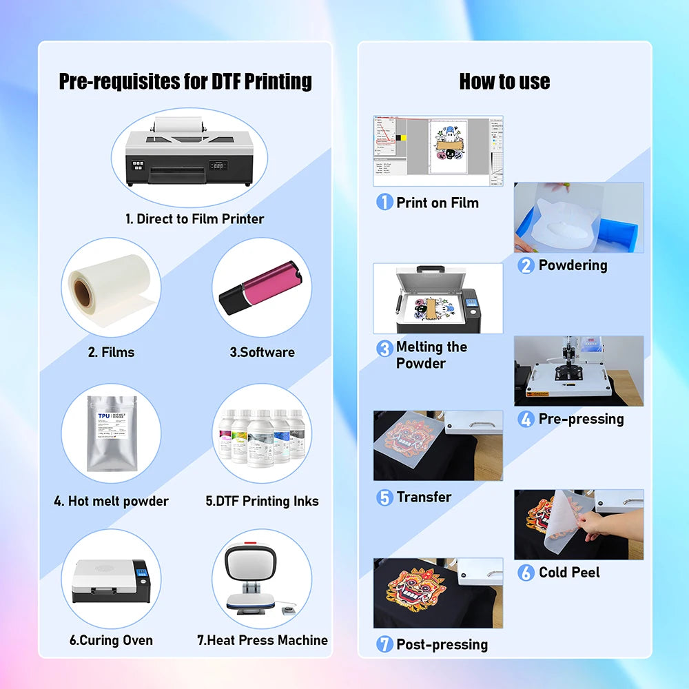 A4 DTF Printer for Epson L805 Direct to Film DTF Impresora Heat Transfer DTF Printer for Clothes Tshirt DTF Printing Machine