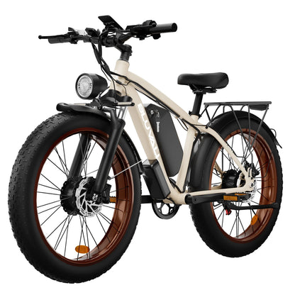 Moobelo M1 48V 2000W Dual Motor E-Bike 26" Fat Tires Front Suspension | CE Certified Ideal for US Snow/Beach/Urban Riding EBike