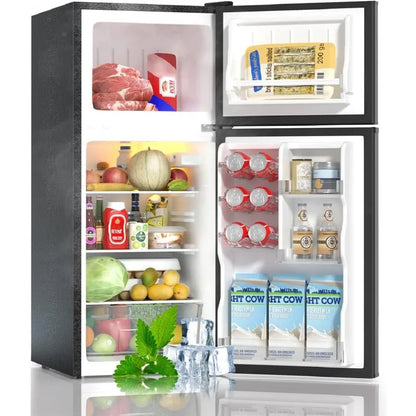 BANGSON 4.0 Cu.Ft Small Refrigerator with Freezer, Small Fridge with Top Freezer, for Apartment, Bedroom, Dorm, and Office