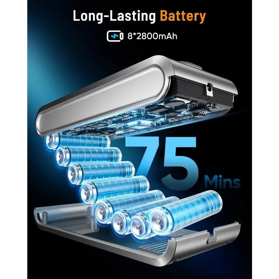 Cordless Vacuum Cleaner 60KPA 75Min 650W Motor Powerful Vacuum Cleaners for Home Self-Stand Cordless Stick Vacuum Rechargeable