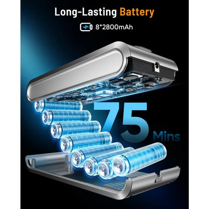 Cordless Vacuum Cleaner 60KPA 75Min 650W Motor Powerful Vacuum Cleaners for Home Self-Stand Cordless Stick Vacuum Rechargeable