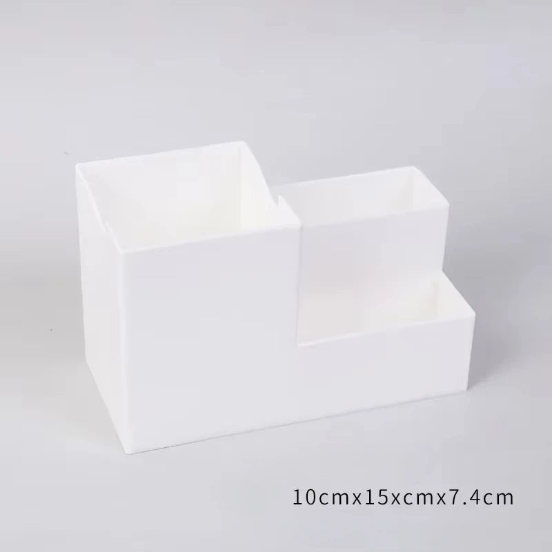 Multi-function Desktop Pen Holder School Supplies Storage Case Colorful Plastic Box Office Desk Accessories Pencil Organizer