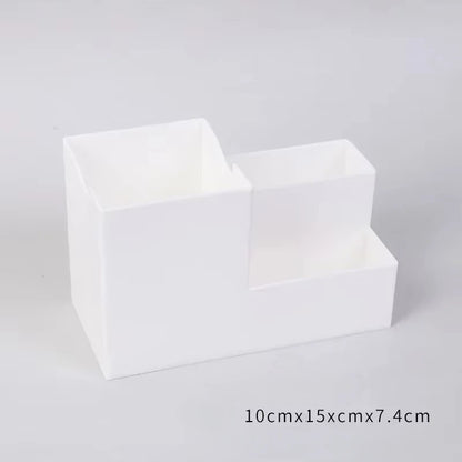 Multi-function Desktop Pen Holder School Supplies Storage Case Colorful Plastic Box Office Desk Accessories Pencil Organizer