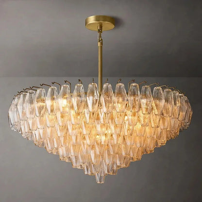 Luxury American Glass Chandelier Ceiling Light Modern Chandeliers for Living Room Pendant Lights Lustre Salon Dining Table Set