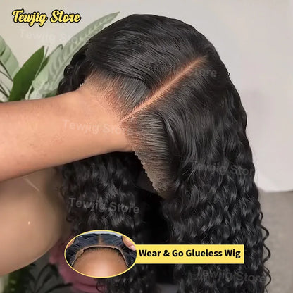 30 40 Inch Water Wave Lace Front Wig 4x4 5x5 Deep Wave Glueless Closure Wig Brazilian 13x6 HD Curly Lace Frontal Human Hair Wigs