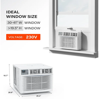 ROVSUN Smart 24000BTU Window Air Conditioner with WiFi, Energy Saving Window AC Unit with Remote & App Control & Timer