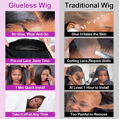 No Glue Brazilian HD Transparent 13x4 Bone Straight Short Bob Glueless Human Hair Wigs 13x6 Straight Lace Front Wigs For Women