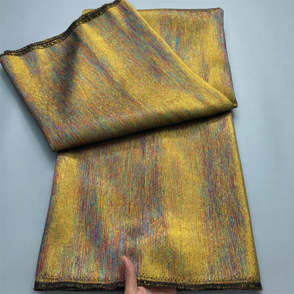 2025 Luxury High Quality Nigerian Jacquard Lace 5 Yards African Organza Brocade Lace Fabric French Tulle Lace Party Gown Dress