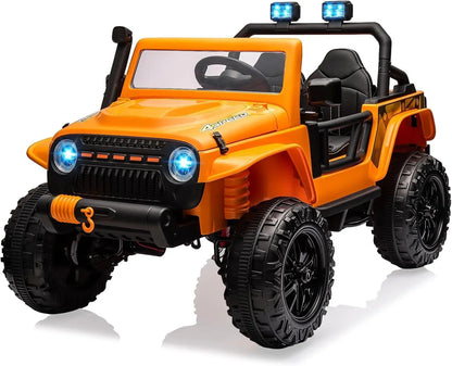 24V Ride on Toys for Big Kids 2 Seater Electric Truck with Remote Control 4.3 MPH Max Speed Bluetooth 4WDS Led Headlight & Music