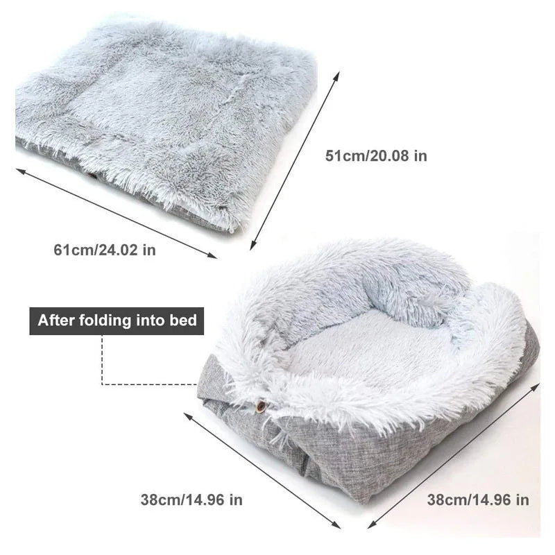 Autumn and Winter Thick Cat Bed Pet Mat Dual-use Dog Bed Cat Mat Plush Cat Mattress Pet Bed Autumn and Winter Nest Mat 2025 New