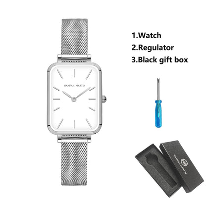 36mm New Women Watches US Local Shipping Rose Gold Black Simple Japan Quartz Ladies Stainless Steel Ultra Thin Waterproof Watch