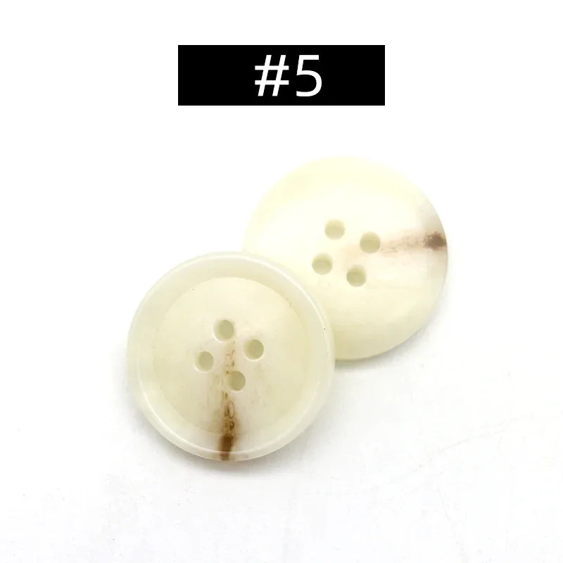 20pcs Resin 4 Holes Buttons Sewing Accessories Size Complete for Clothing Decorative Plastic Buttons Handmade DIY