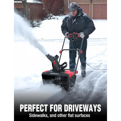 18-Inch Corded Snow Blower Electric Snow Thrower with 15-Amp Motor 30' Throwing Distance DB7517
