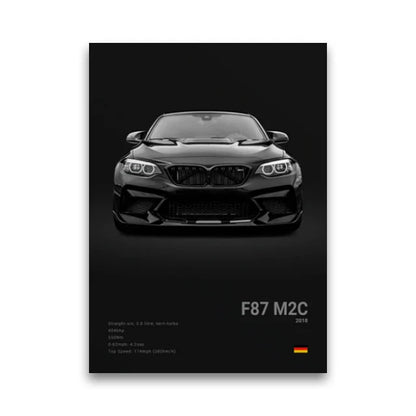 2-A1 Famous Cars G80 M3C Canvas Wall Art Print Poster E30 M3 Z8 Decorative Mural Modern Home Decor Birthday Gift Unframed