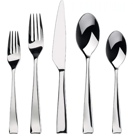 20-Piece Stainless Steel Flatware Set, Polished Silverware Collection for 4, Kitchen Dining Cutlery