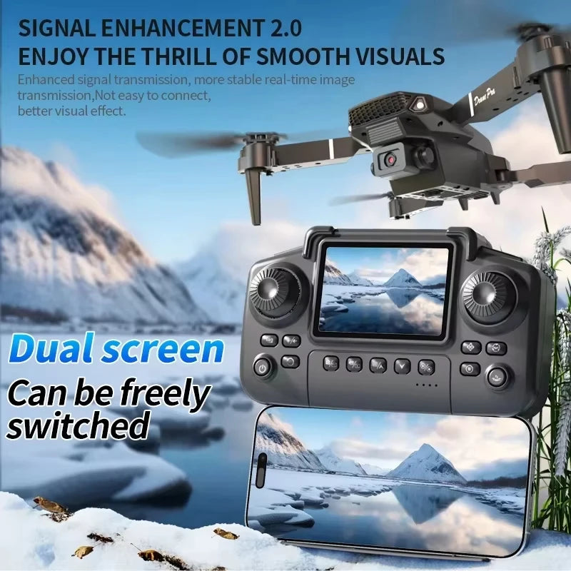 E88PRO Drone 8K 5G HD Dual Camera Aerial Photography Remote control screen display Control Aircraft Quadcopter