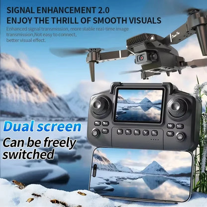 E88PRO Drone 8K 5G HD Dual Camera Aerial Photography Remote control screen display Control Aircraft Quadcopter