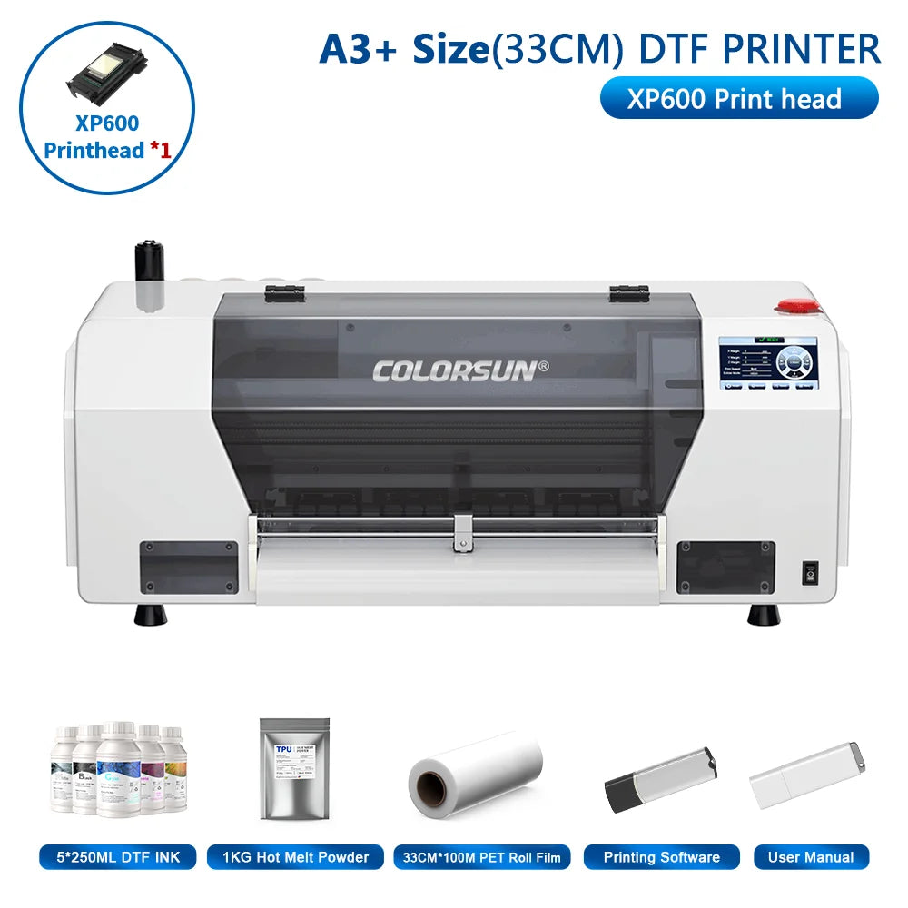 Colorsun A4/A3 DTF Printer Impressora T-Shirt Printing Machine A3/A4 DTF Printers For T-Shirt Hoodies Cloth all Fabric