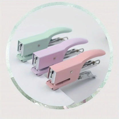 A Set Metal Hand-held Stapler No. 10 Office Stapler    No nails stapleless stapler